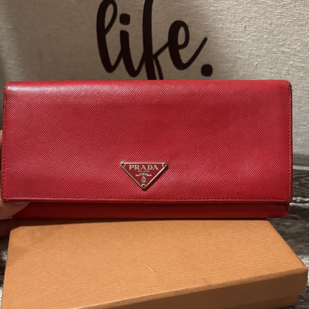 Prada Scarlet Red Women's Wallet